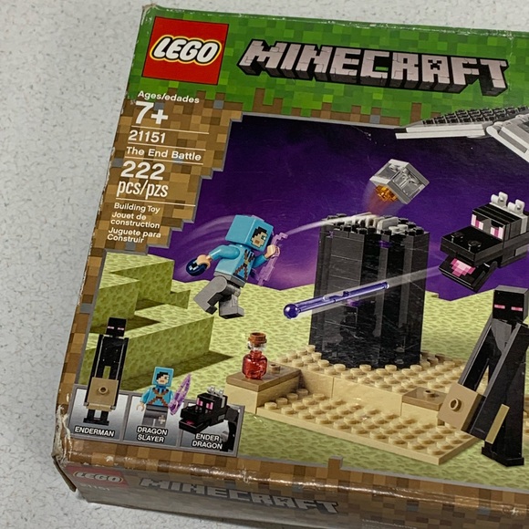 LEGO 21151 Minecraft The End Battle 222 Retired Set Brand New DAMAGED BOX - Picture 2 of 16